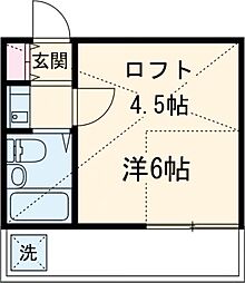 カオパレスＮｏ．6 1階1Kの間取り
