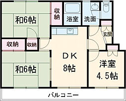 コスモスイトウ 3階3DKの間取り