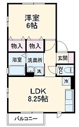 JR京浜東北・根岸線 港南台駅 徒歩15分の賃貸アパート 2階1LDKの間取り