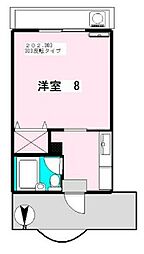 サイトーハイツ 1Kの間取図画像