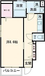 京王線 千歳烏山駅 徒歩11分の賃貸アパート 1階1Kの間取り