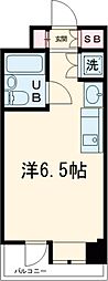 京王線 仙川駅 徒歩3分の賃貸マンション 2階ワンルームの間取り