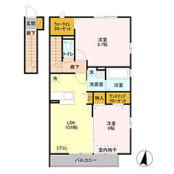 フューチャーブライト 2LDKの間取図画像