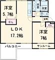 猪子石南住宅10号棟3階6.7万円