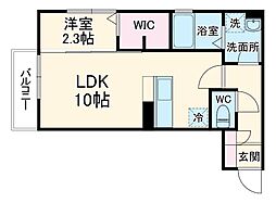 東京メトロ東西線 妙典駅 徒歩10分の賃貸アパート 2階1LDKの間取り