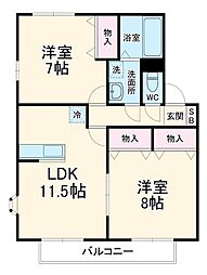 間取図画像 2LDK