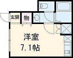 京王線 千歳烏山駅 徒歩10分の賃貸アパート 1階ワンルームの間取り