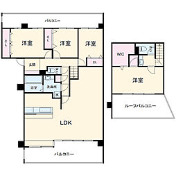 名古屋市営東山線 東山公園駅 徒歩6分の賃貸マンション 4階4LDKの間取り