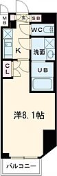 Ｓ−ＲＥＳＩＤＥＮＣＥ雑司が谷 8階1Kの間取り