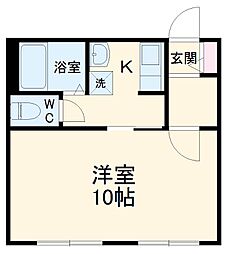 名古屋市営桜通線 吹上駅 徒歩6分の賃貸マンション 3階1Kの間取り
