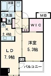 JR山手線 大塚駅 徒歩10分の賃貸マンション 19階1LDKの間取り