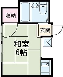 プラムハイツ ワンルームの間取図画像