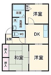 東葉高速鉄道 八千代中央駅 徒歩12分の賃貸アパート 1階3DKの間取り