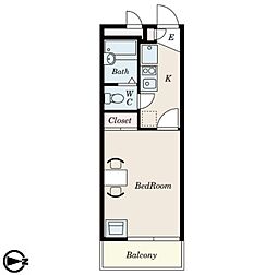名古屋市営桜通線 桜山駅 徒歩7分の賃貸アパート 3階1Kの間取り