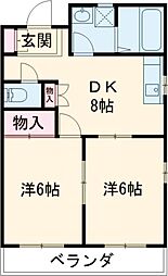 間取図画像 2DK