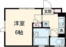 東京メトロ有楽町線 護国寺駅 徒歩9分の賃貸アパート 1階1Kの間取り