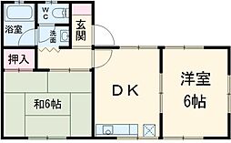 コーポＳ・Ｔ 1階2DKの間取り