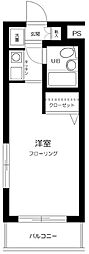 東武東上線 北池袋駅 徒歩5分の賃貸マンション 3階ワンルームの間取り