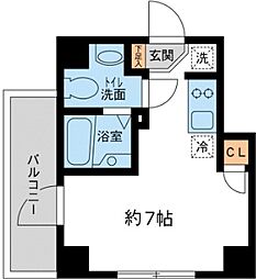 JR山手線 池袋駅 徒歩16分の賃貸マンション 10階ワンルームの間取り