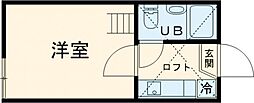 東京メトロ千代田線 北綾瀬駅 徒歩11分の賃貸アパート 1階1Kの間取り