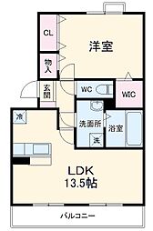ベルヴィラージュ　Ｂ 1階1LDKの間取り