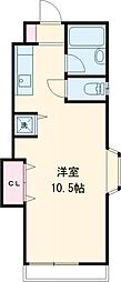 グレーコートむさしの 2階ワンルームの間取り