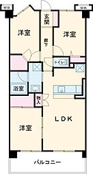 アーベントハイム大久保駅前 11階3LDKの間取り