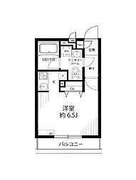 JR中央線 三鷹駅 バス15分 諏訪神社前下車 徒歩2分の賃貸アパート 1階1Kの間取り