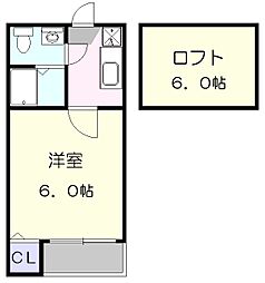 セモア　百人町 1階1Kの間取り