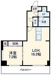 エルミタージュ新栄 10階1LDKの間取り