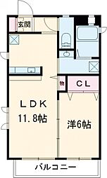 京王線 聖蹟桜ヶ丘駅 徒歩10分の賃貸アパート 1階1LDKの間取り