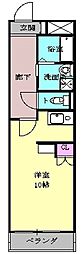 グランパラシオ 6階1Kの間取り