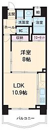 名古屋市営東山線 名古屋駅 徒歩8分の賃貸マンション 7階1LDKの間取り