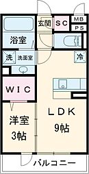 多摩都市モノレール 甲州街道駅 徒歩5分の賃貸アパート 1階1LDKの間取り