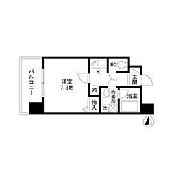 名古屋市営東山線 伏見駅 徒歩7分の賃貸マンション 5階1Kの間取り