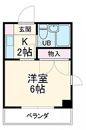 名古屋市営桜通線 高岳駅 徒歩8分の賃貸マンション 6階1Kの間取り