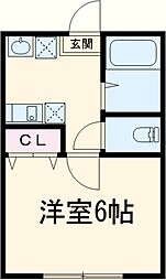 キャメル妙典 1階1Kの間取り