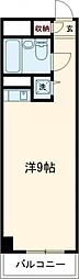 島野グリーンハイツ 1階ワンルームの間取り