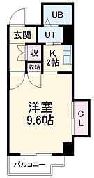 ガーデンハイツ港陽 7階1Kの間取り