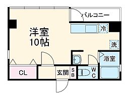 プリマベーラ名駅 8階ワンルームの間取り