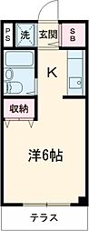 京王線 聖蹟桜ヶ丘駅 バス13分 落川下車 徒歩6分の賃貸アパート 1階1Kの間取り