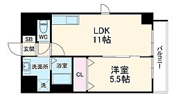 パークレジデンス名駅北 3階1LDKの間取り