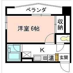 Ａｔともえ 3階1Kの間取り