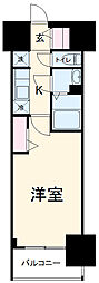 プレサンスNAGOYAファスト 1Kの間取図画像