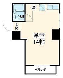 名古屋市営桜通線 高岳駅 徒歩5分の賃貸マンション 6階ワンルームの間取り