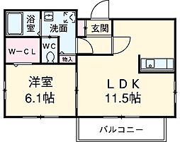 東京メトロ東西線 行徳駅 徒歩13分の賃貸アパート 1階1LDKの間取り