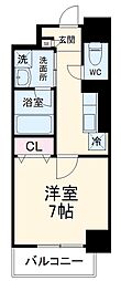 名古屋市営鶴舞線 浄心駅 徒歩12分の賃貸マンション 4階1Kの間取り
