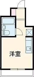 京王線 高幡不動駅 徒歩3分の賃貸マンション 5階ワンルームの間取り