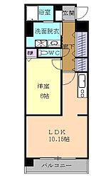 名古屋市営桜通線 車道駅 徒歩5分の賃貸マンション 3階1LDKの間取り