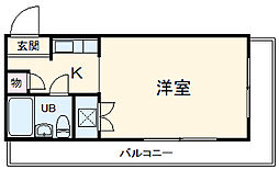 青葉台ファインスクエア ワンルームの間取図画像